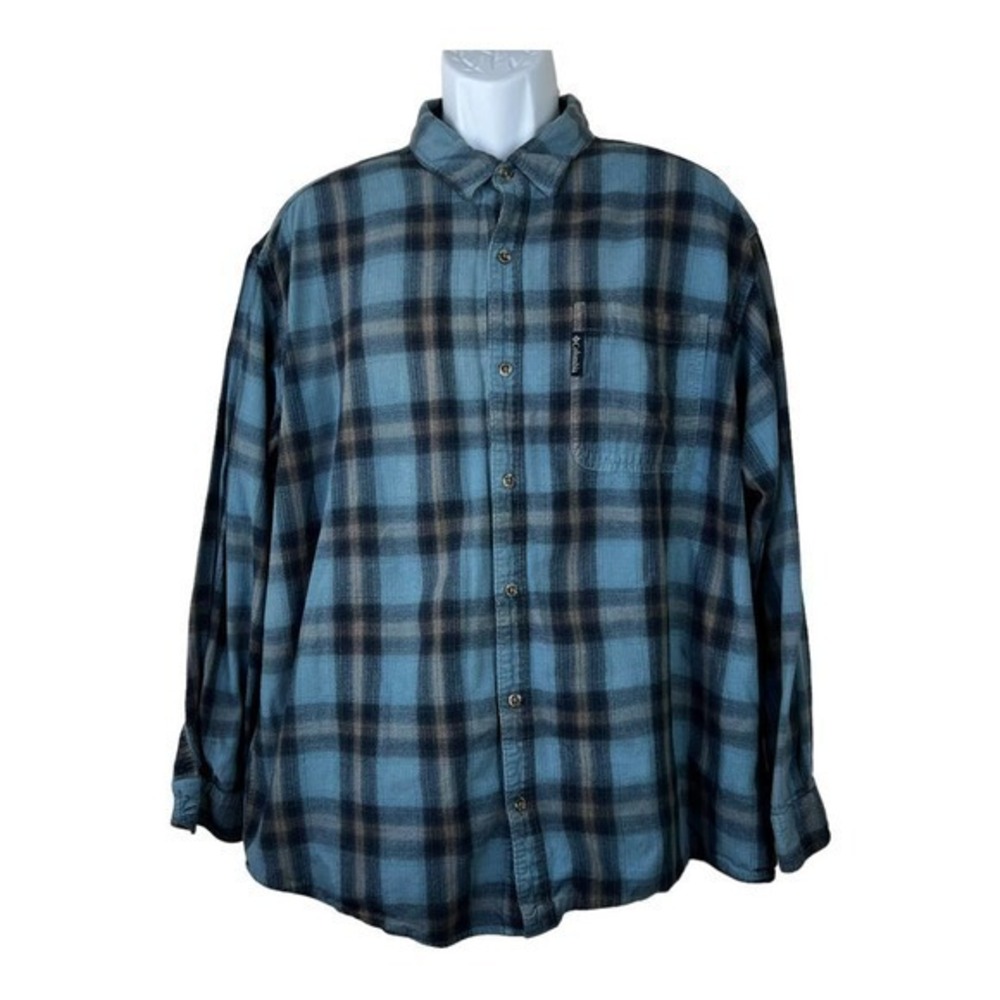 Columbia  Men Casual Shirt Plaid Blue Size XXL